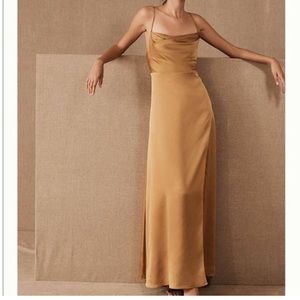 Like New BHLDN Silk Satin Gown - Gold